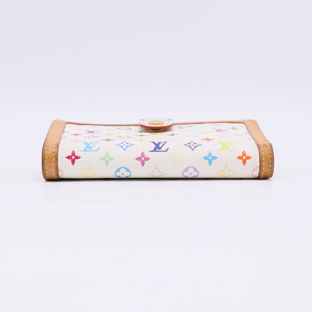 Louis Vuitton Monogram Multicolore Portefeuille Viennois Wallet in White W22383