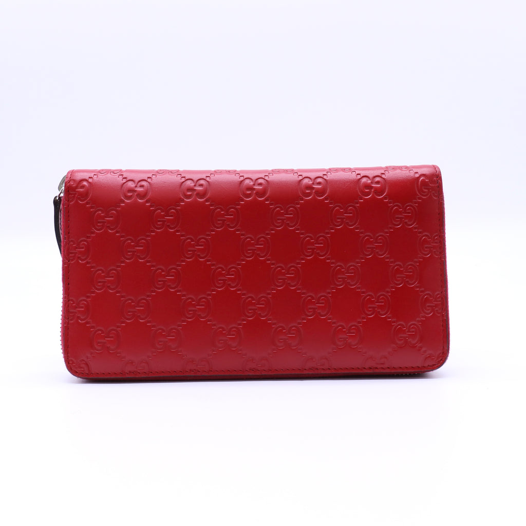 Gucci Microguccissima Soft Margaux Zip Around Wallet twins W21361