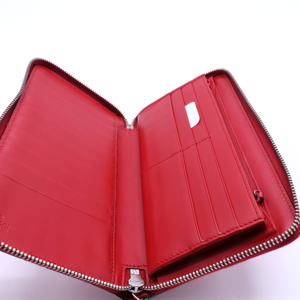 Gucci Microguccissima Soft Margaux Zip Around Wallet twins W21361