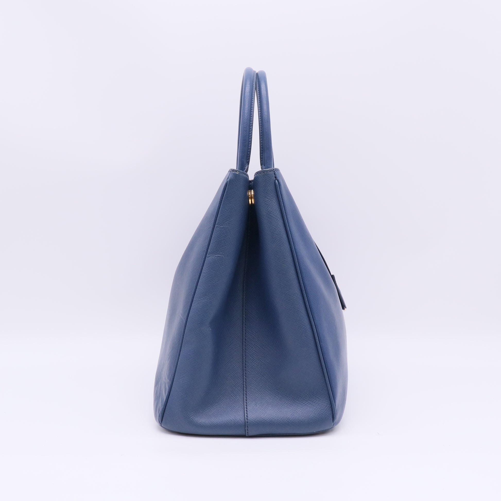 Blue Saffiano Lux Leather Large Tote Bag B23884