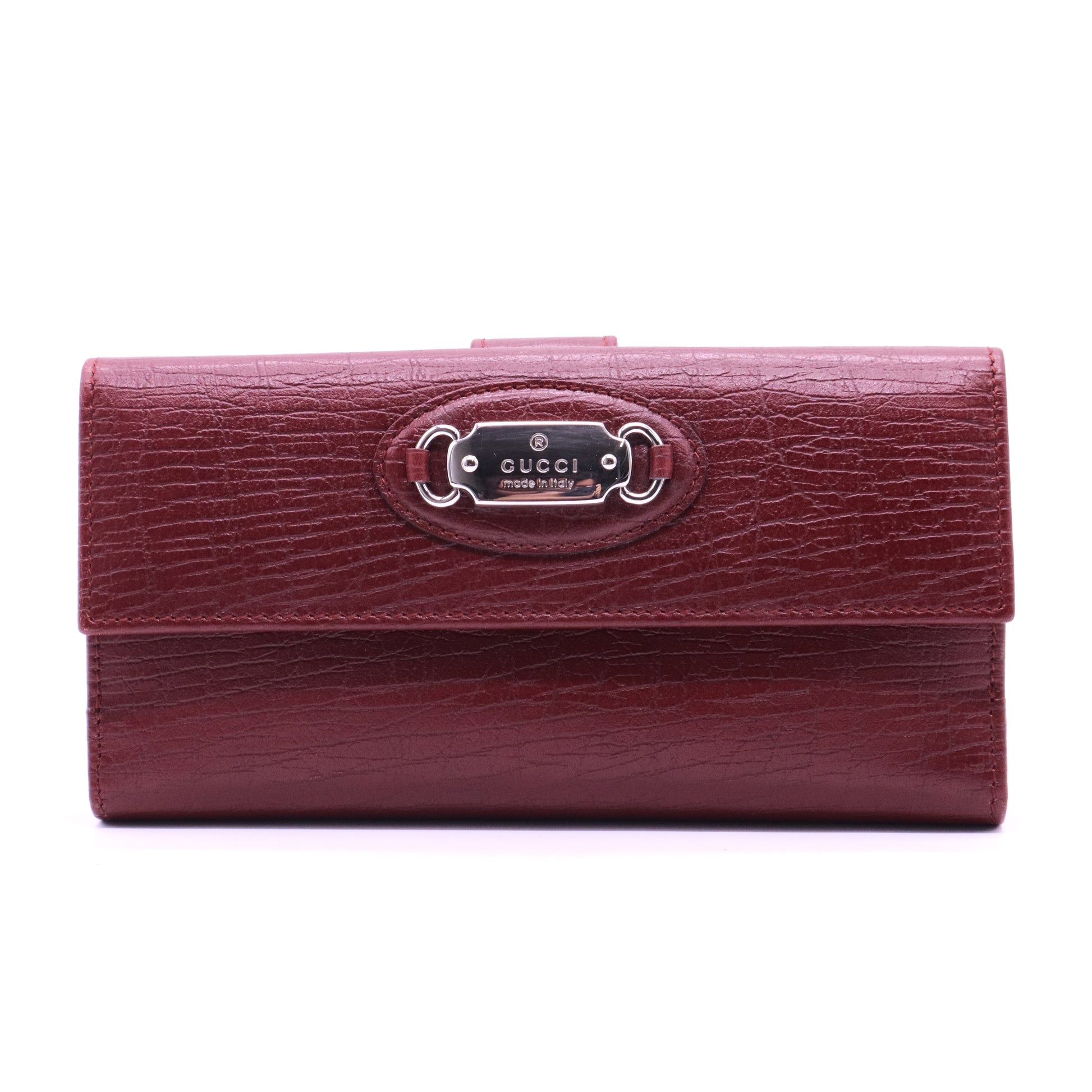 Coral Leather Steel Hardware Horse Bit Portemonnaie Wallets Purse