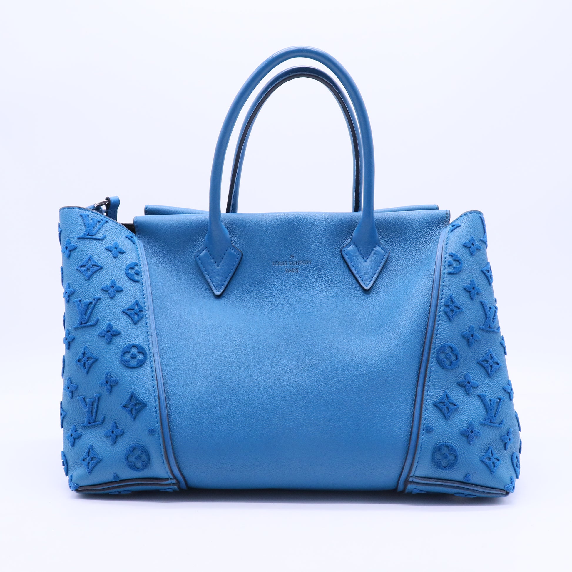 Tote W PM Monogram Velours Blue Lagoon B20012