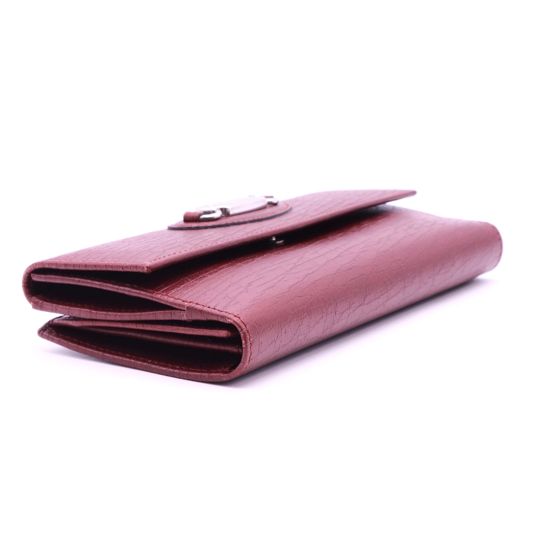 Coral Leather Steel Hardware Horse Bit Portemonnaie Wallets Purse