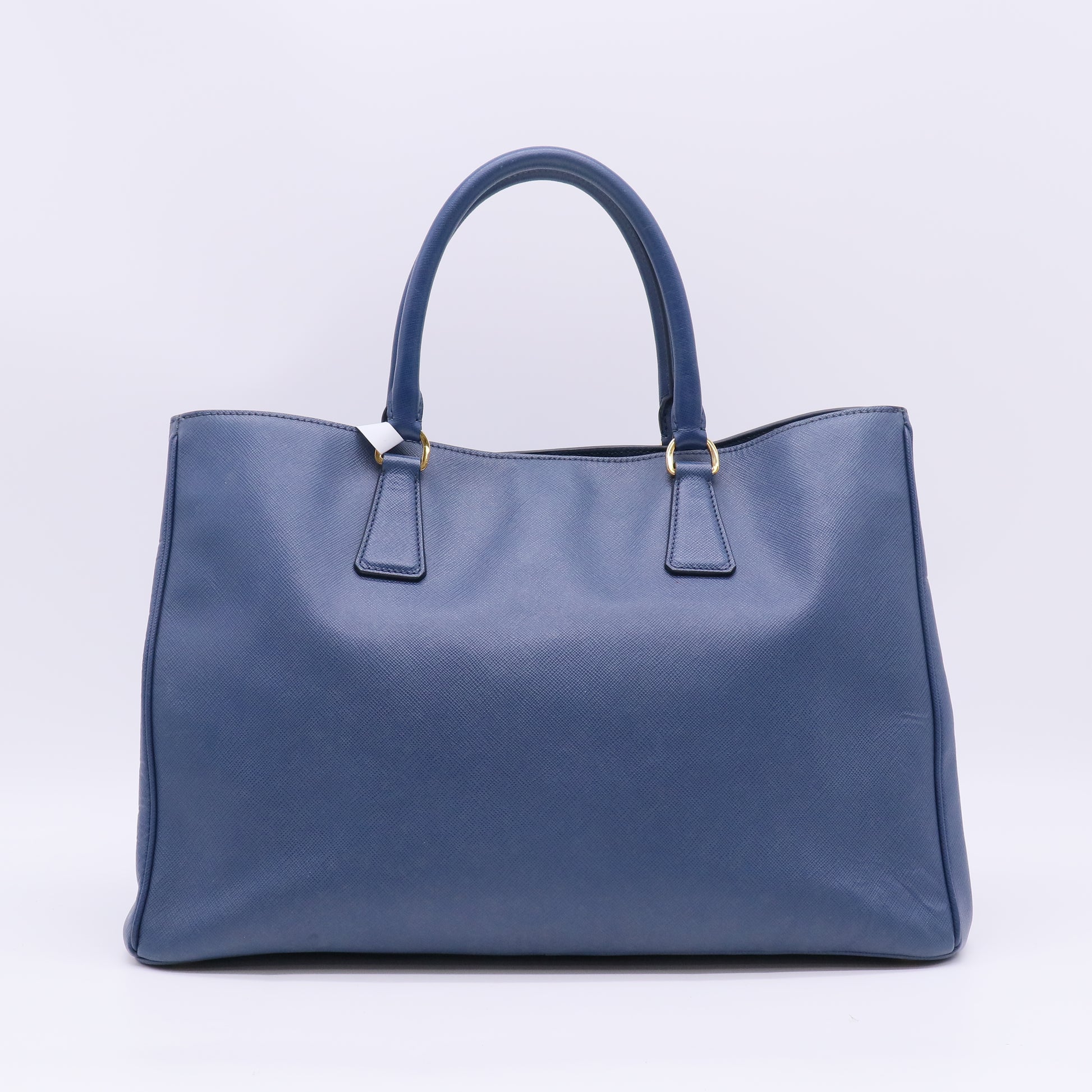 Blue Saffiano Lux Leather Large Tote Bag B23884