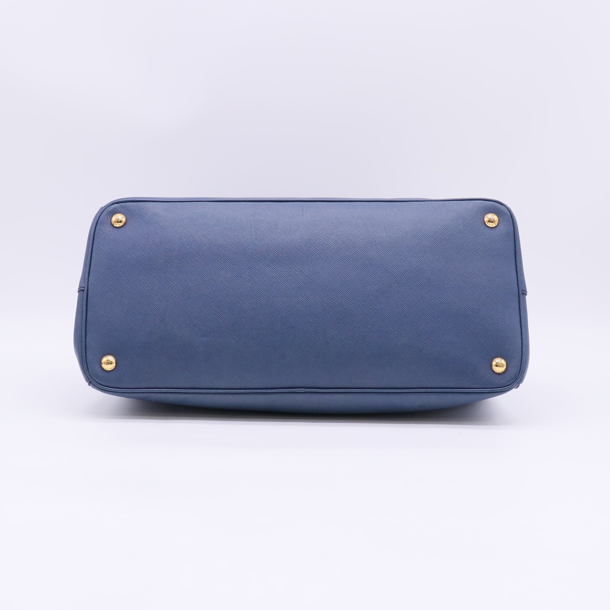 Blue Saffiano Lux Leather Large Tote Bag B23884
