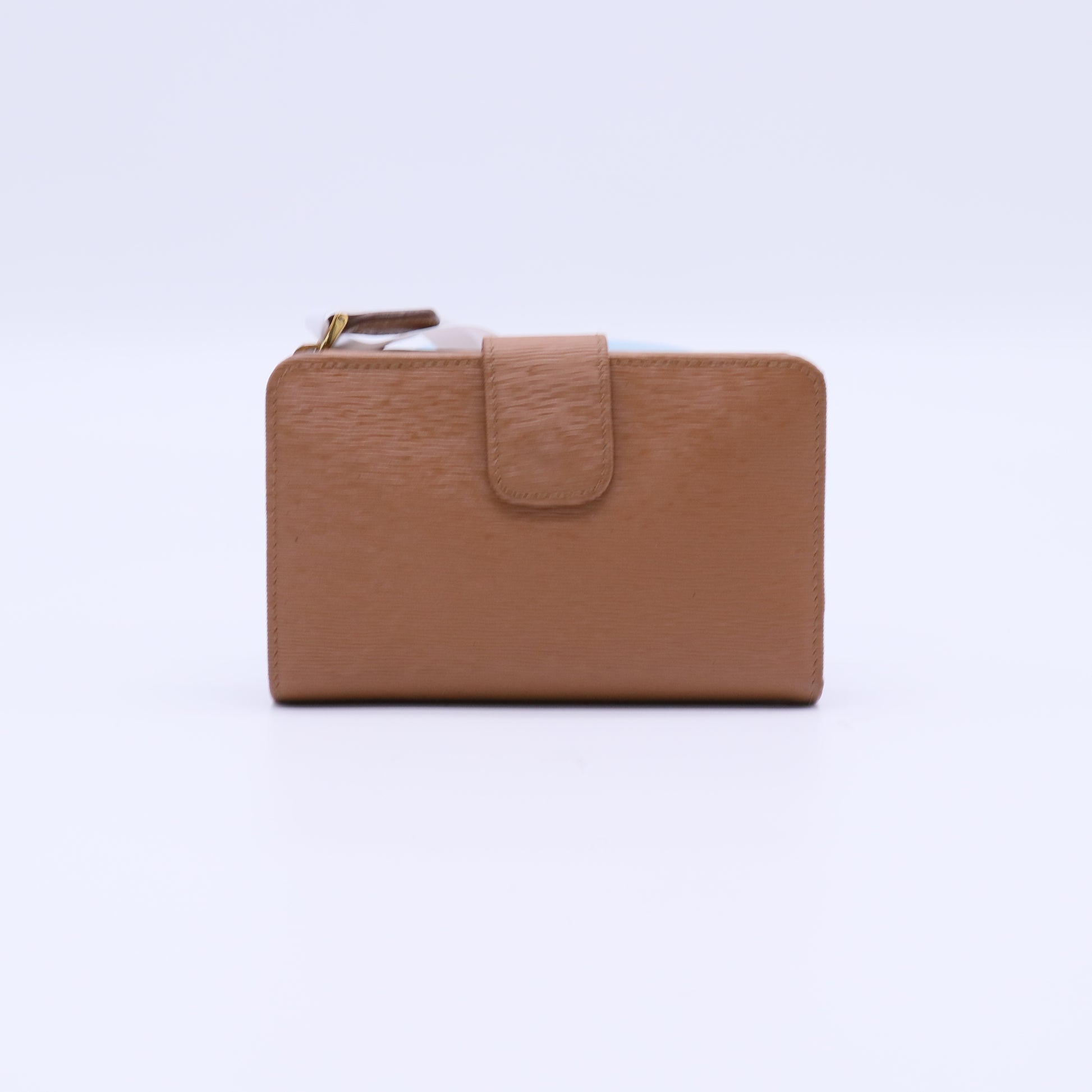 Prada Nude Saffiano Metal Leather Lampo Wallet W21482