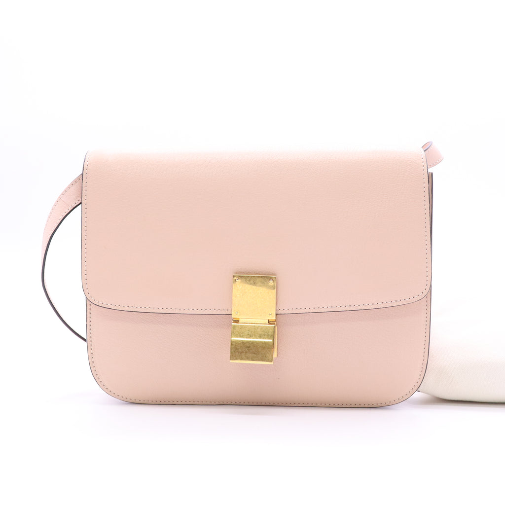 Classic Box Bag Smooth Leather Medium Twins LDJ3556