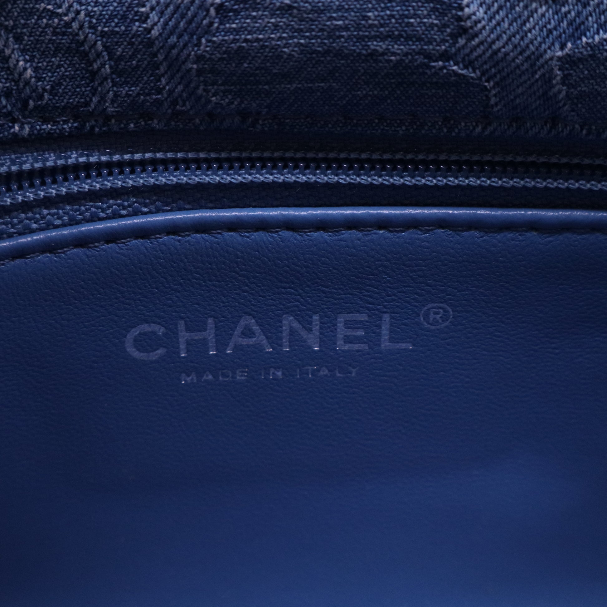 Denim Floral Jacquard Quilted Mini Flap Bag