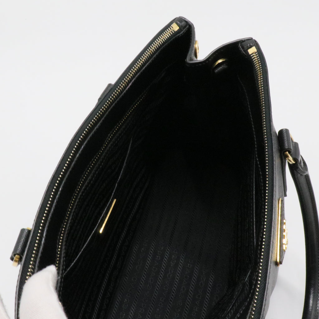 Saffiano Lux Leather Galleria Double Zip