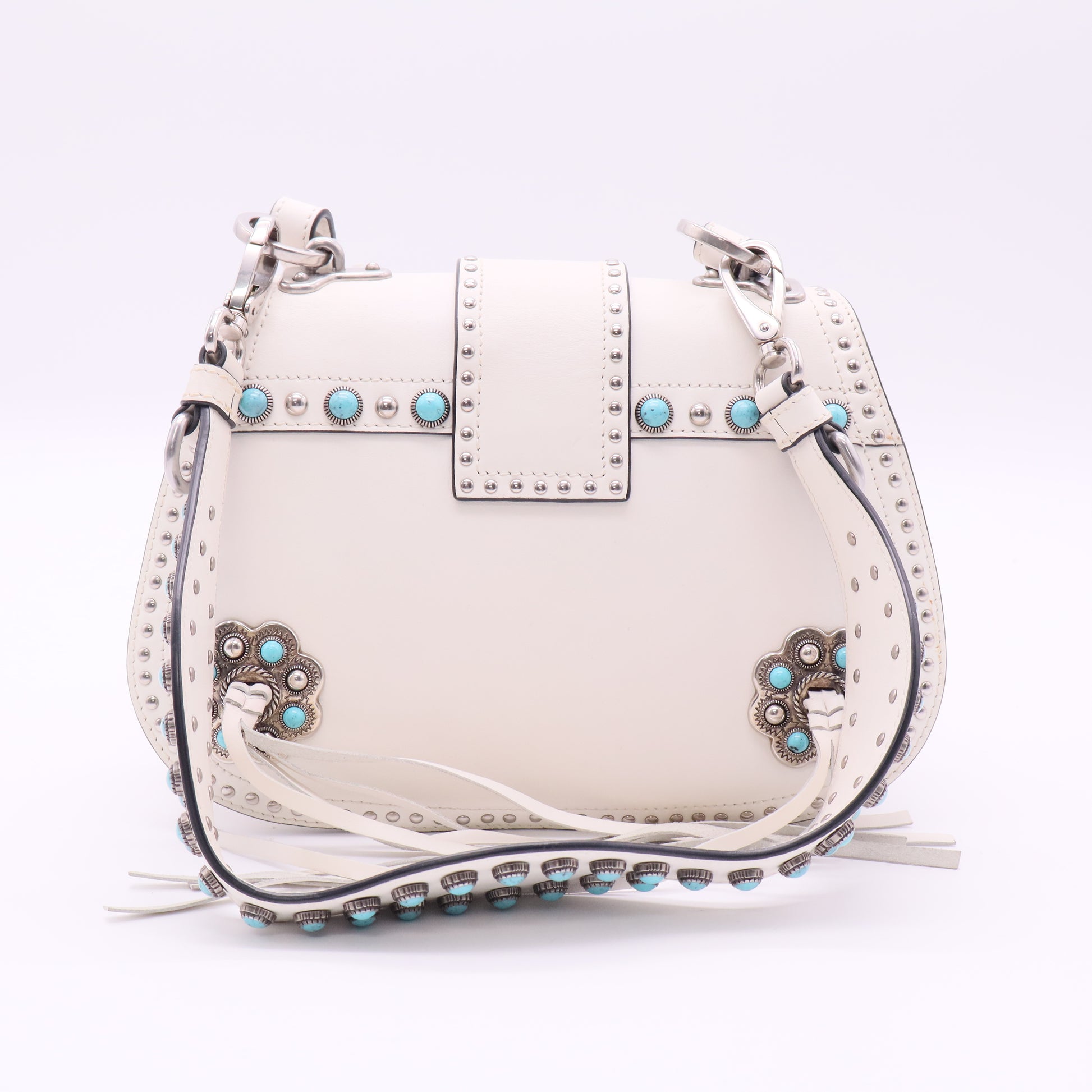 Prada City Folk Cahier Calfskin Studded Crossbody Bag twins