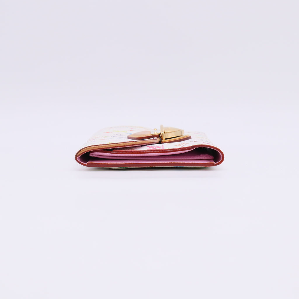 Louis Vuitton White Monogram Multicolore Eugenie Wallet W23047