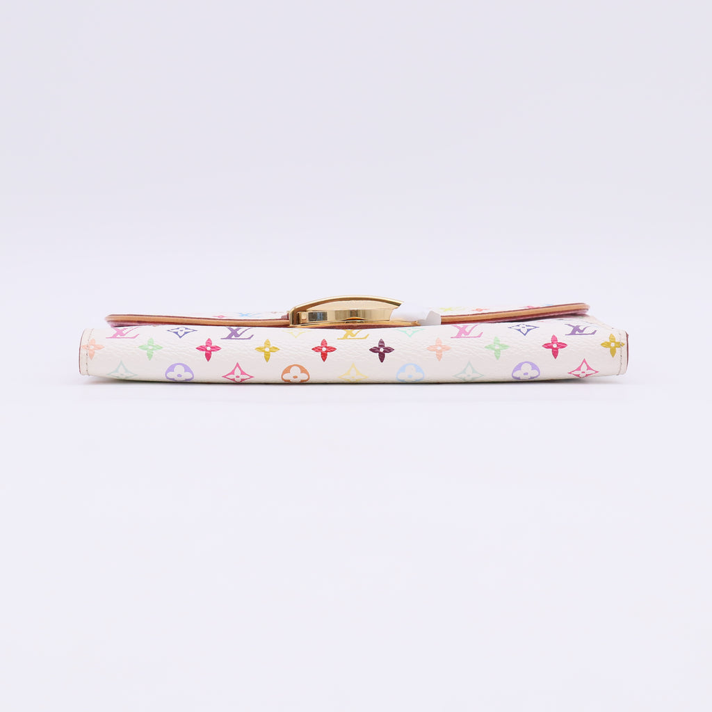 Louis Vuitton White Monogram Multicolore Eugenie Wallet W23047
