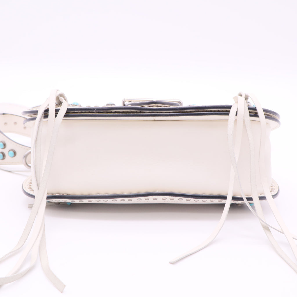 Prada City Folk Cahier Calfskin Studded Crossbody Bag twins