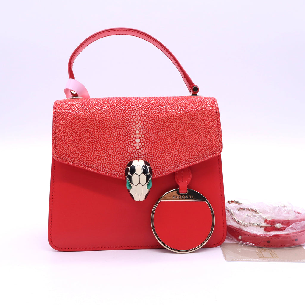Red Stingray Serpenti Shoulder Bag Twins LDJ3551