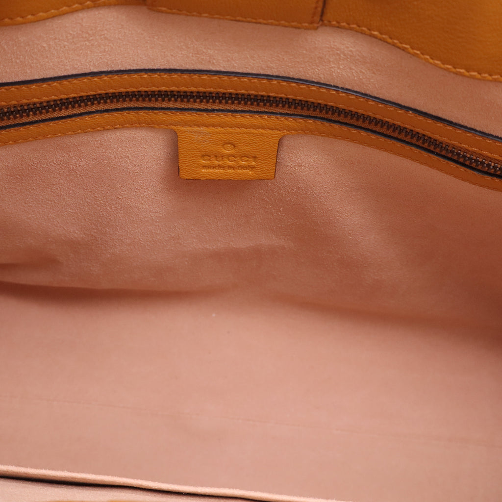 Dahlia Pocket Tote Leather Medium Twins