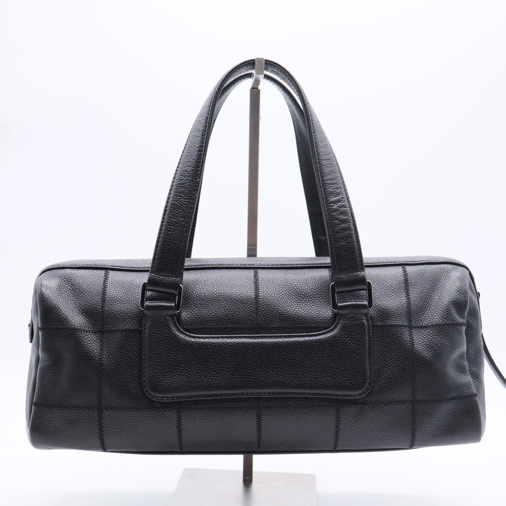 Caviar Square Stitched Tote Black twins