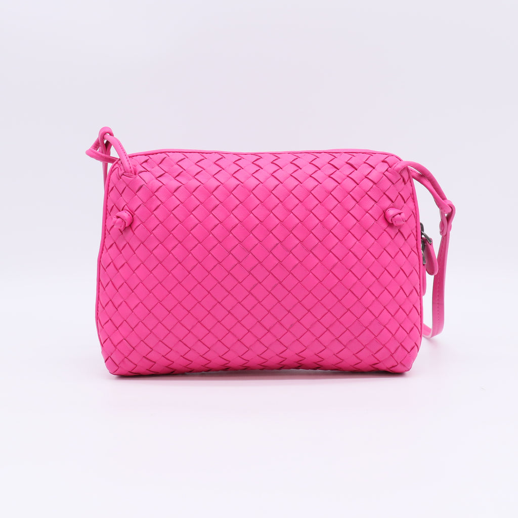 Bottega Veneta Nappa Intrecciato Small Nodini Bag in Shocking Pink B23213