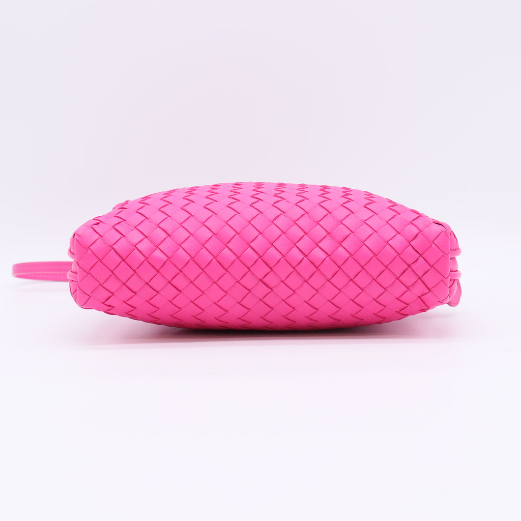 Bottega Veneta Nappa Intrecciato Small Nodini Bag in Shocking Pink B23213