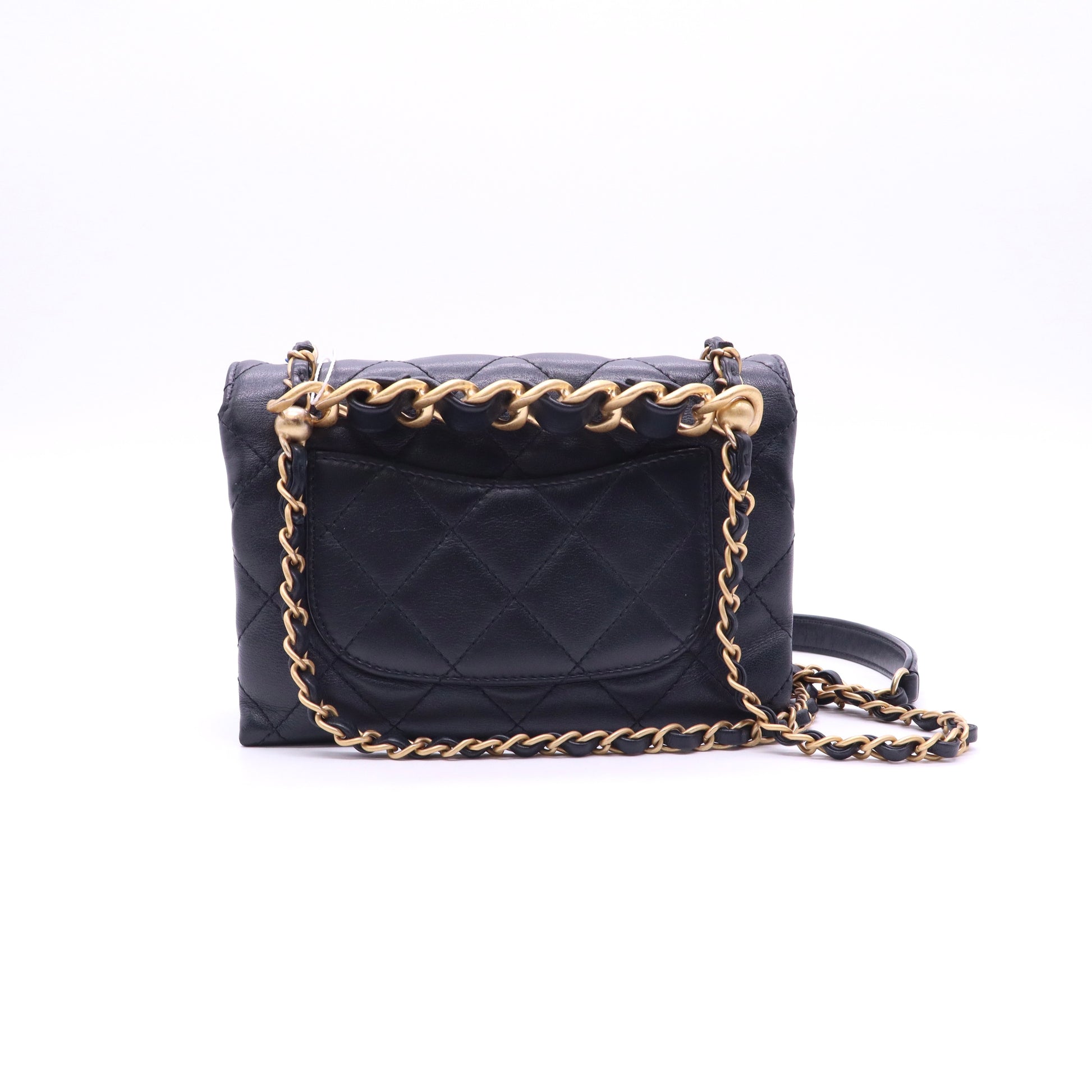 Calfskin  Flap Bag Black Twins LDJ3557