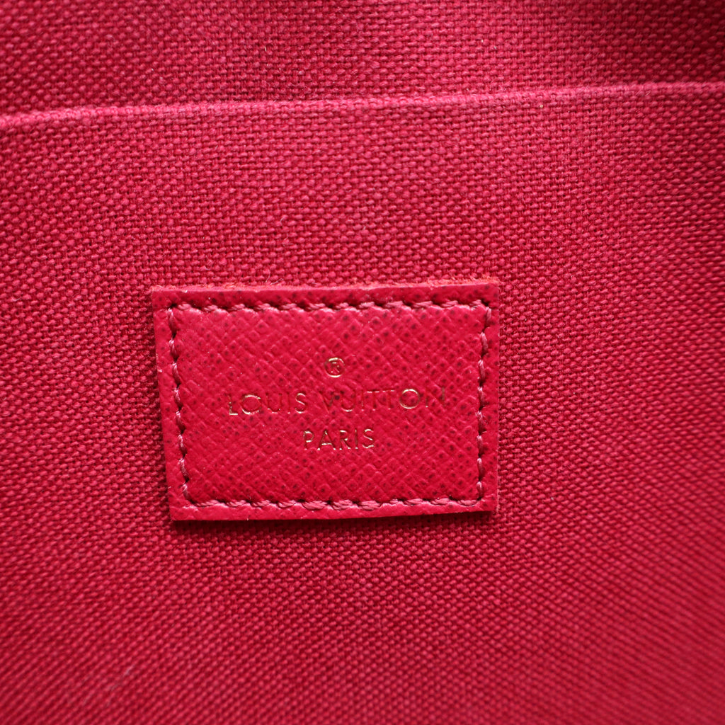 LOUIS VUITTON Monogram Pochette Felicie Gold Buckle Chain Shoulder Bag twins