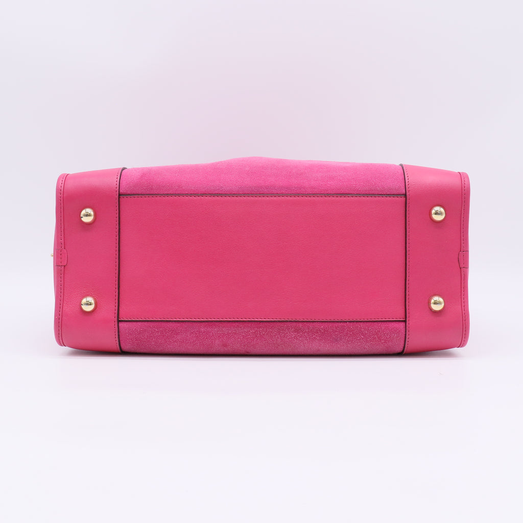 Burgundy Suede Amazona Handbag B23167