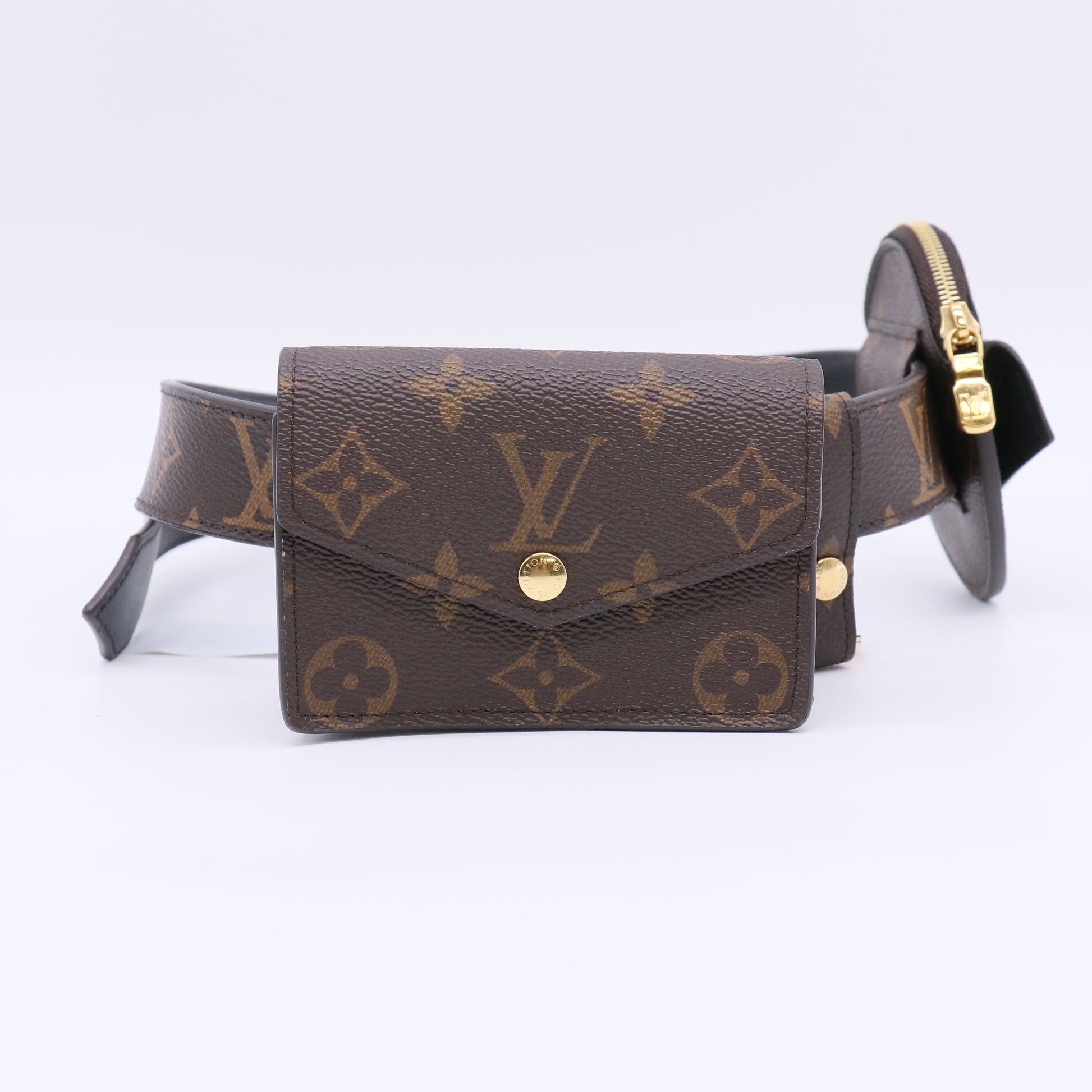 Louis Vuitton Monogram Canvas Daily Multi Pocket 30mm Belt Size 80/32 W22475 twins