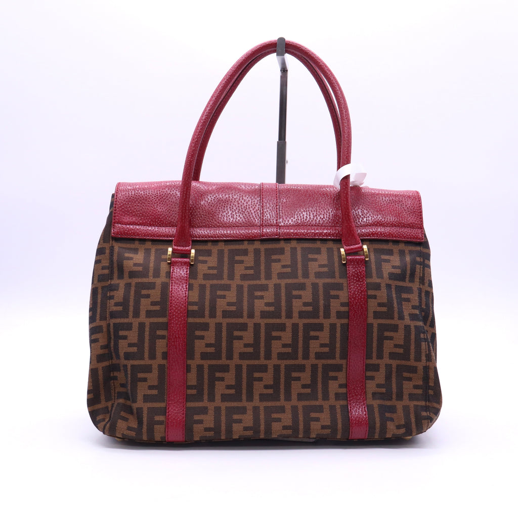 Zucca Canvas and Selleria Leather Large Linda Satchel Twins B20909