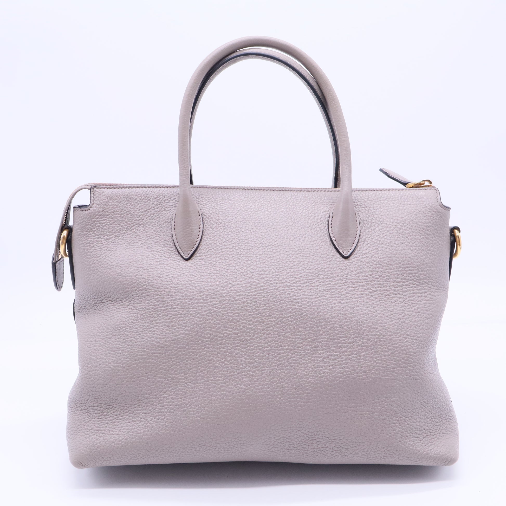 Dual Strap Zip Tote Vitello Daino Medium B20186
