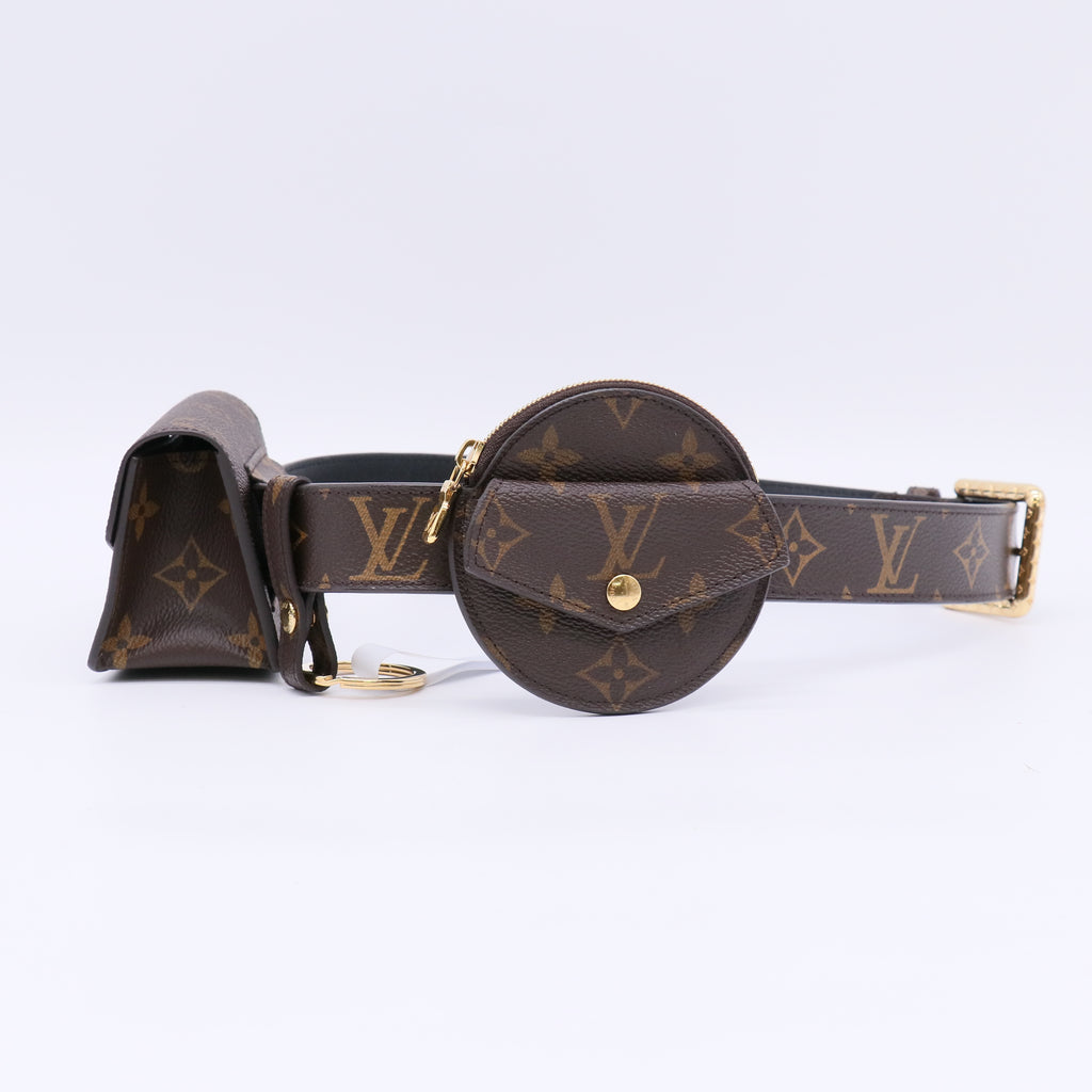 Louis Vuitton Monogram Canvas Daily Multi Pocket 30mm Belt Size 80/32 W22475 twins