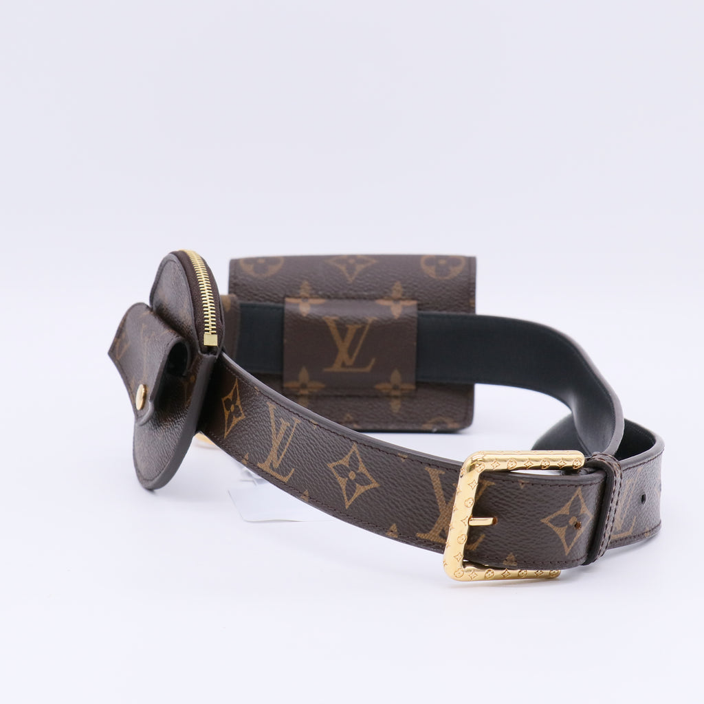 Louis Vuitton Monogram Canvas Daily Multi Pocket 30mm Belt Size 80/32 W22475 twins
