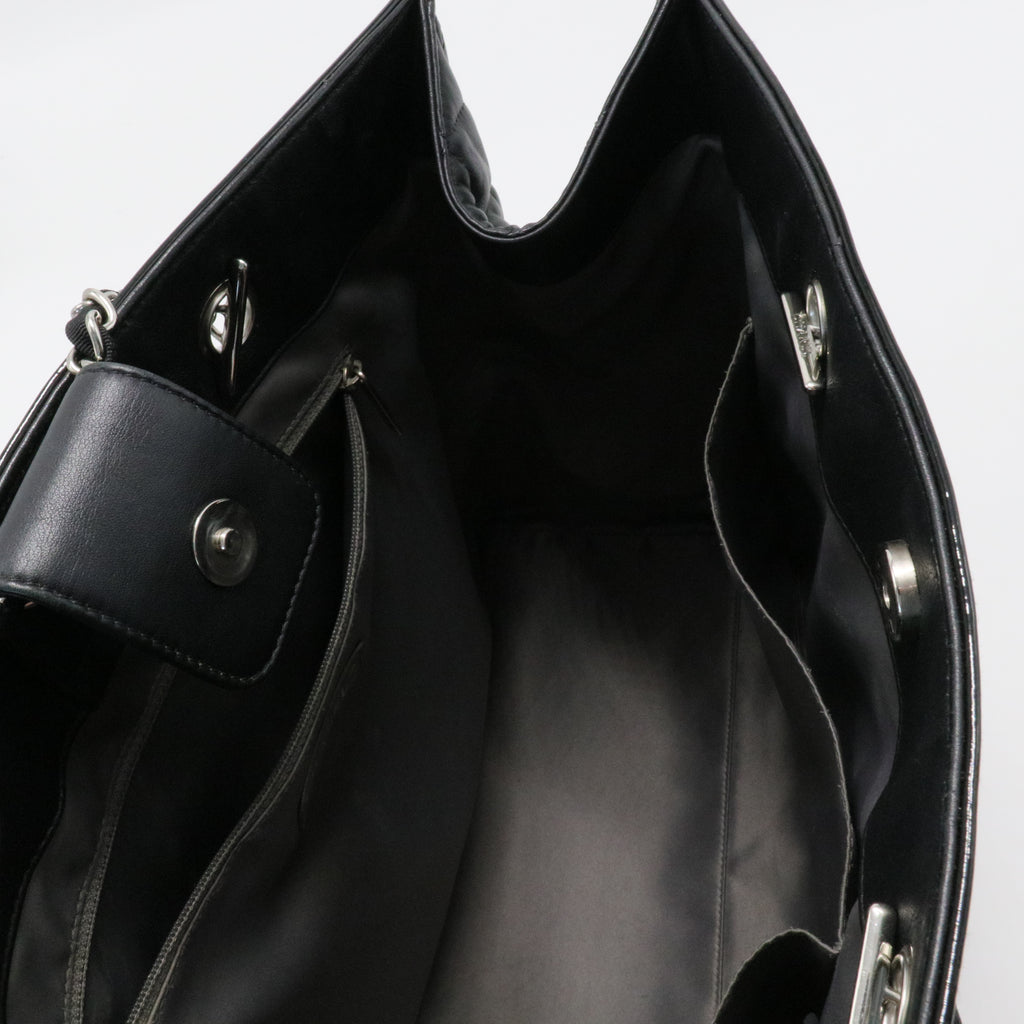 Black Vinyl CC Lipstick Tote Patent