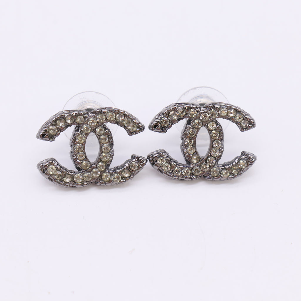 Chanel Timeless CC Earrings Silver W22996