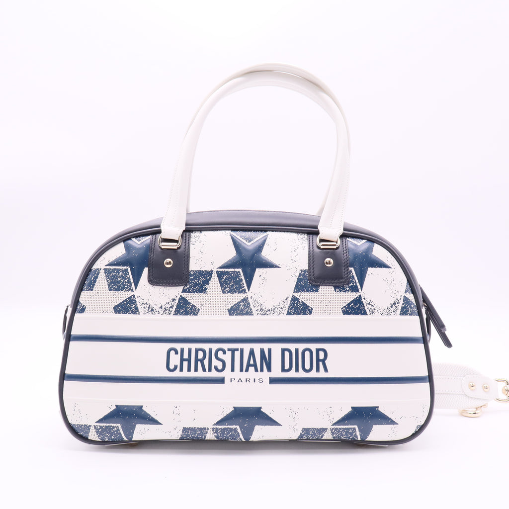 Vibe Zip Bowling Bag Printed Star Embossed Leather Medium TWINS