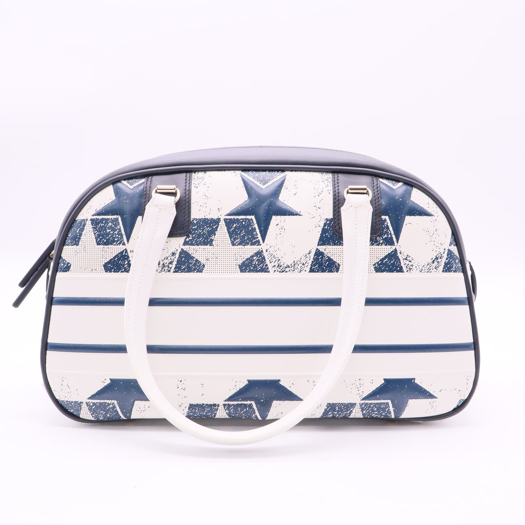 Vibe Zip Bowling Bag Printed Star Embossed Leather Medium TWINS