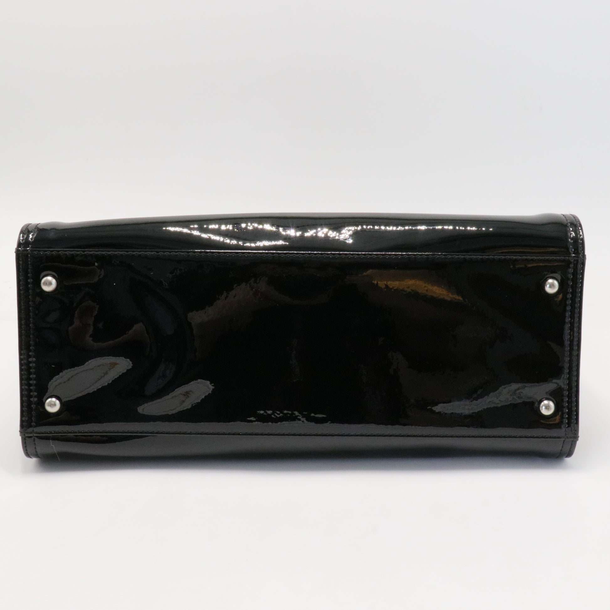 Black Vinyl CC Lipstick Tote Patent