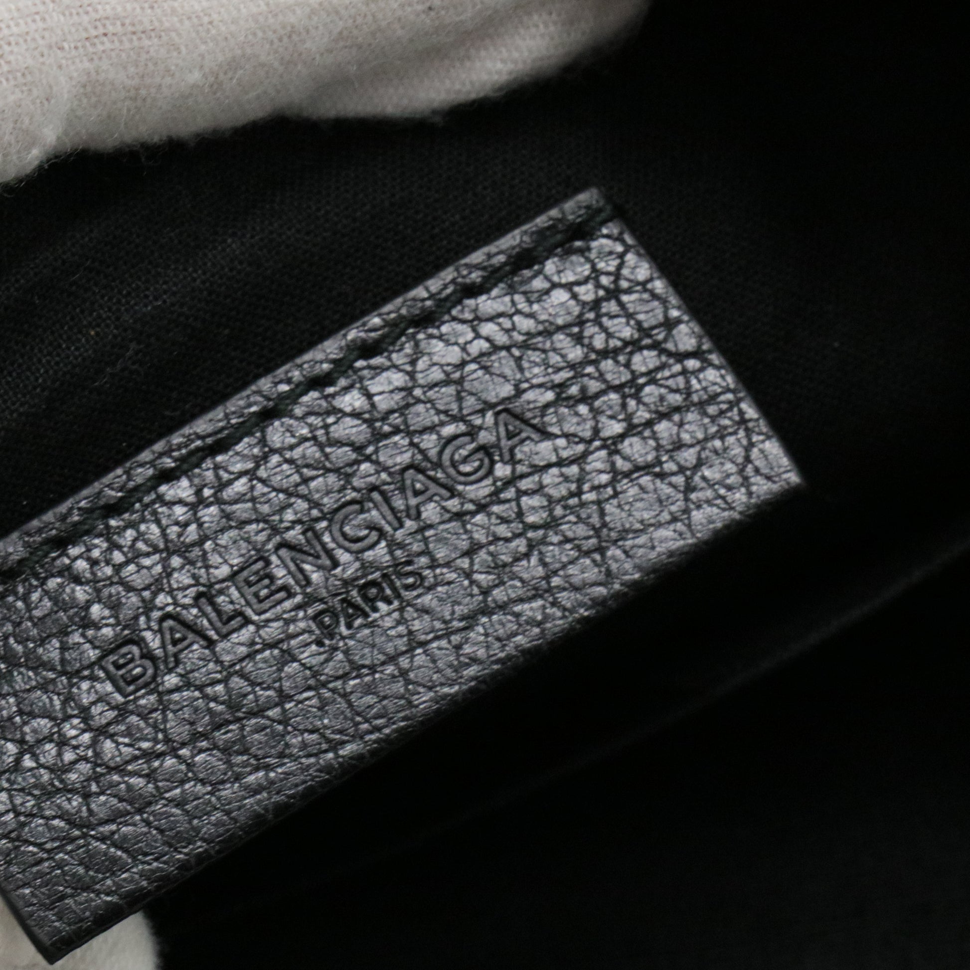 Classic Pouch Metallic Edge Leather Clutch