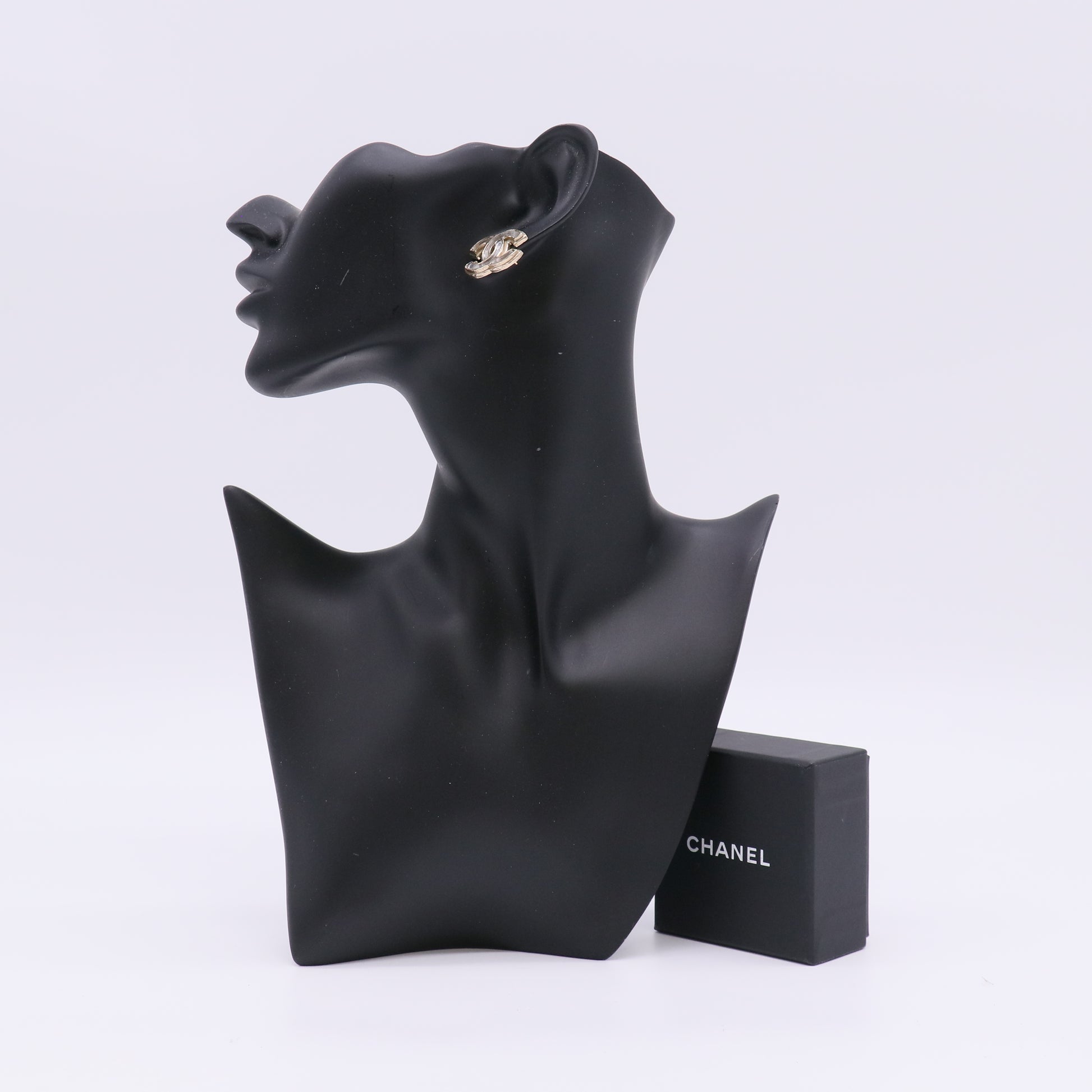 Chanel 2012 Gold CC Stud Earrings W22995