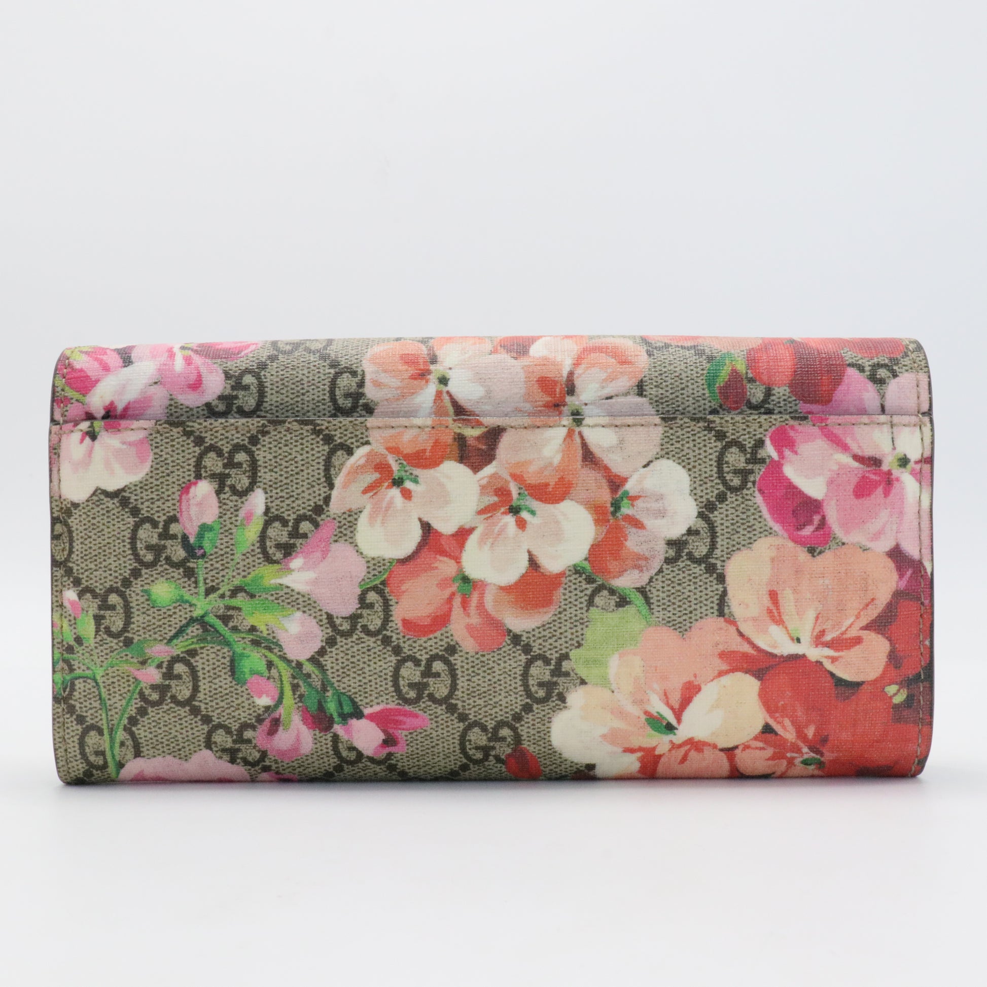 Continental Wallet Blooms Print GG Coated Canvas
