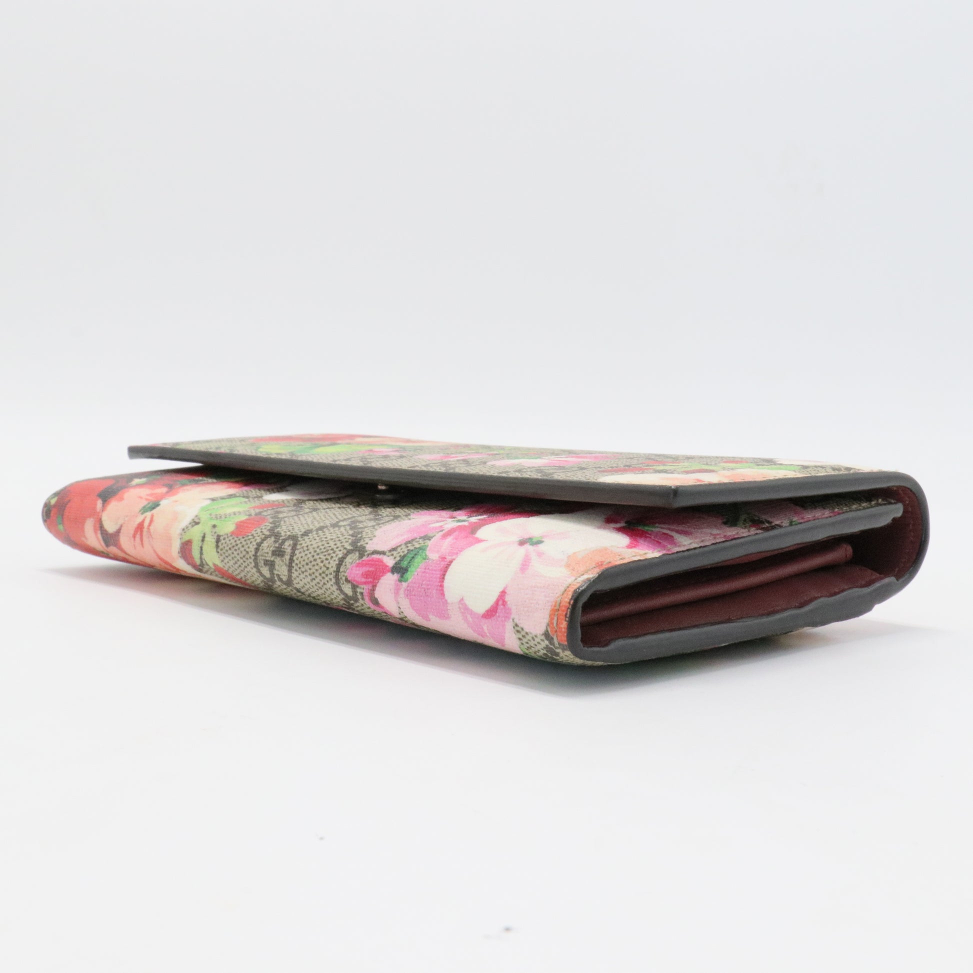 Continental Wallet Blooms Print GG Coated Canvas