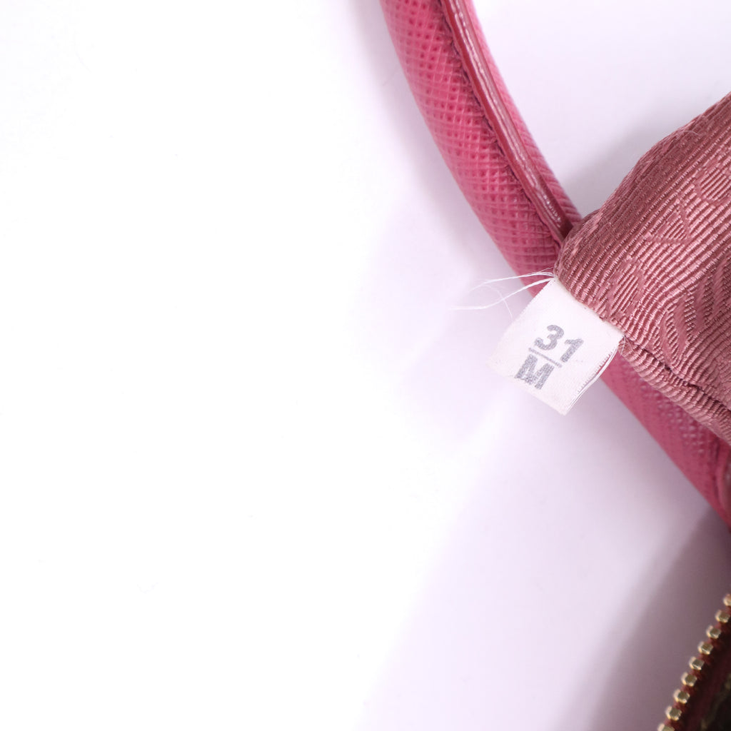 Prada Old Rose Saffiano Lux Leather Bowler Bag  B20849