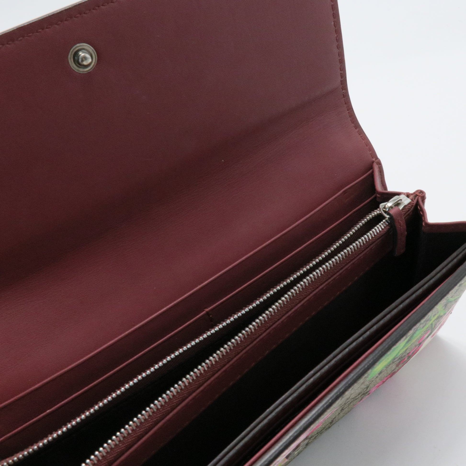 Continental Wallet Blooms Print GG Coated Canvas