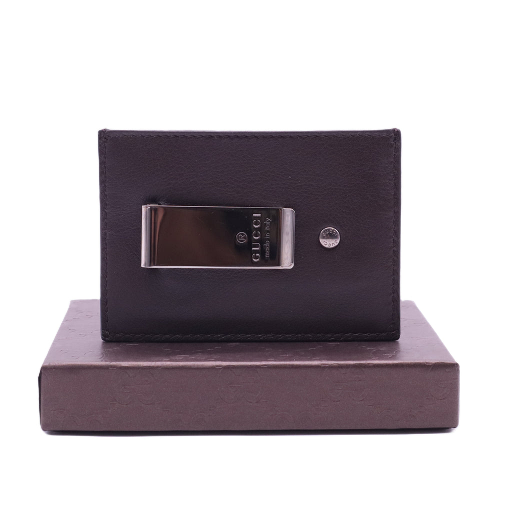 Micro GG Monogram Leather Card Holder