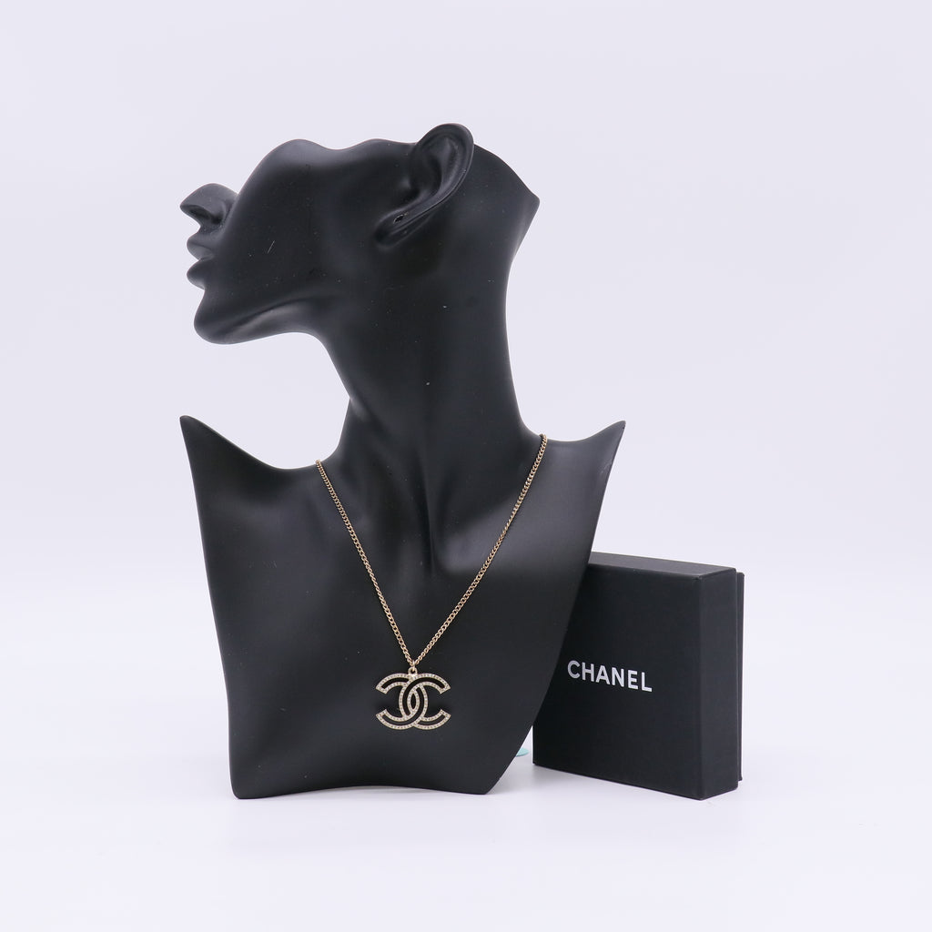 Chanel 100th Anniversary CC Pendant Necklace twins LDJ5543