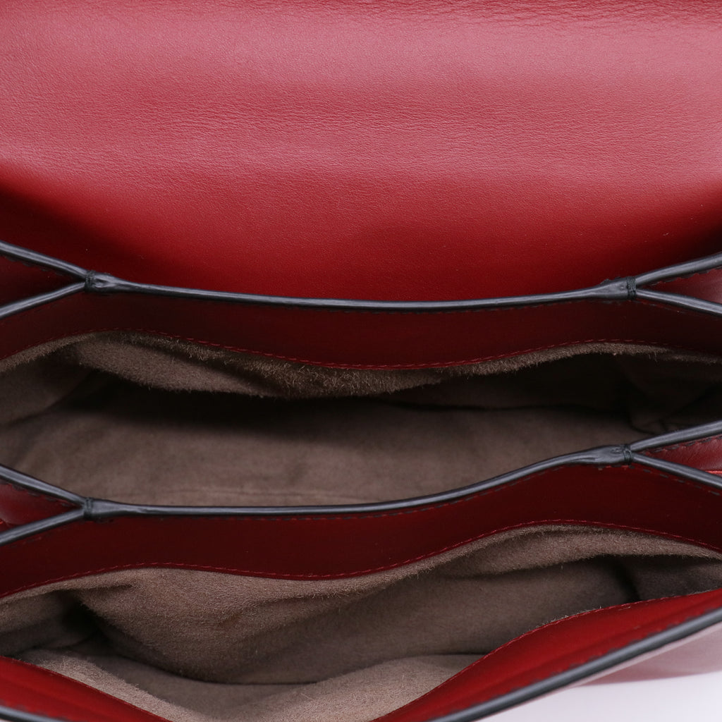 Piazza Top Handle Bag Leather with Intrecciato Detail Medium Twins LDZ354