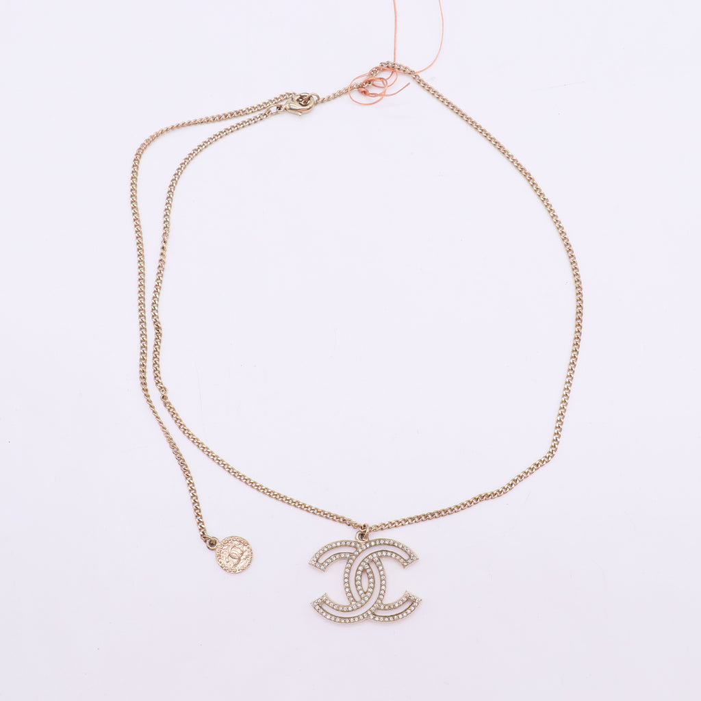 Chanel 100th Anniversary CC Pendant Necklace twins LDJ5543
