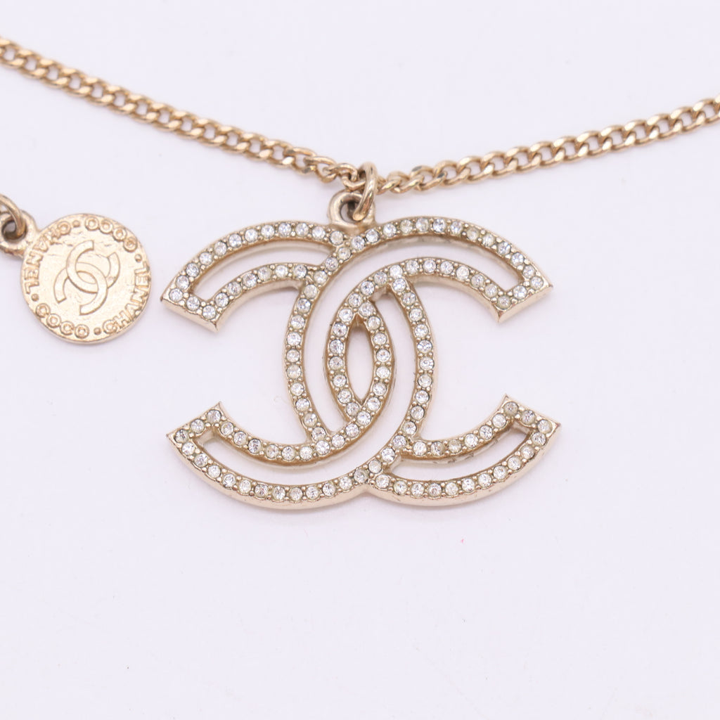 Chanel 100th Anniversary CC Pendant Necklace twins LDJ5543