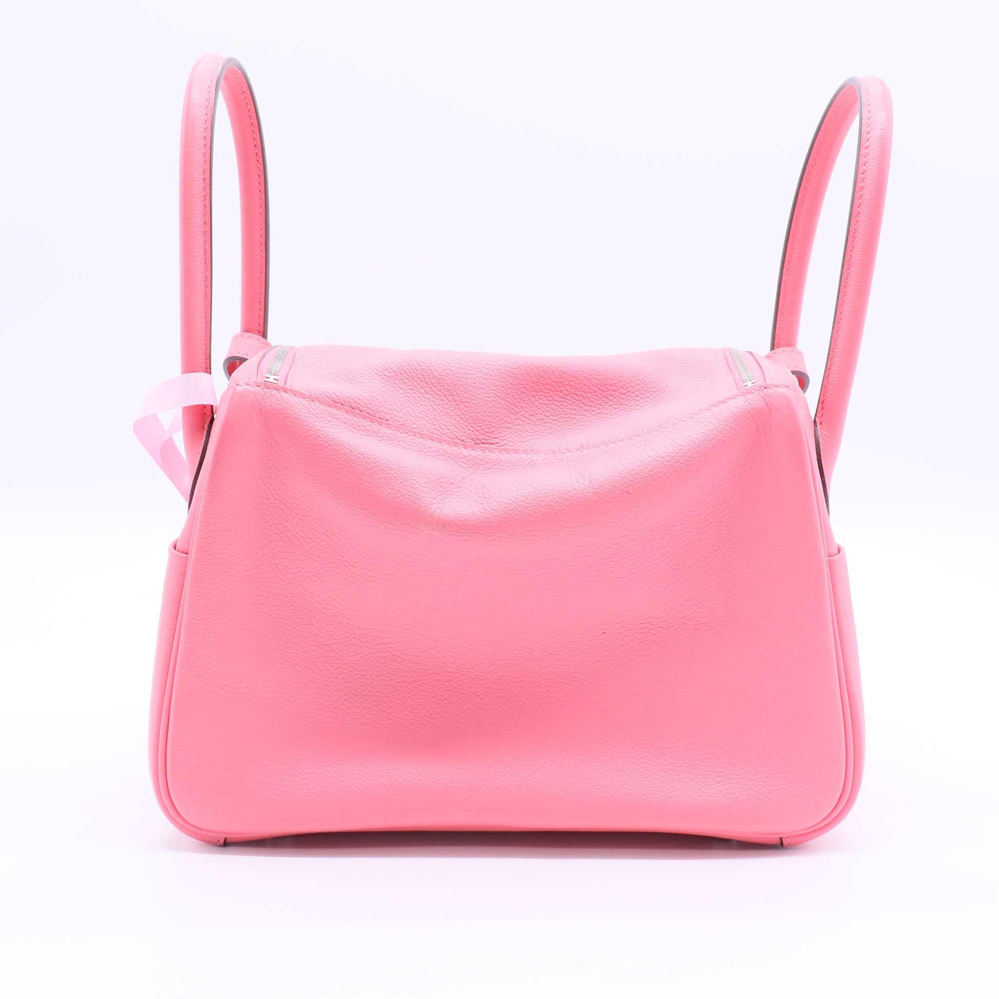 Hermès Lindy 26 Rose Texas Evercolor Palladium Hardware Twins LDJ2812