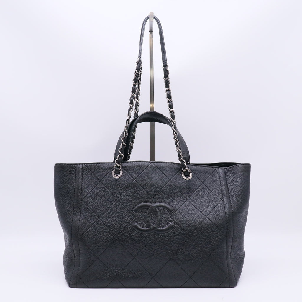 Chanel CC Shopping Tote Stitched Deerskin Large Bag twins LDZ344