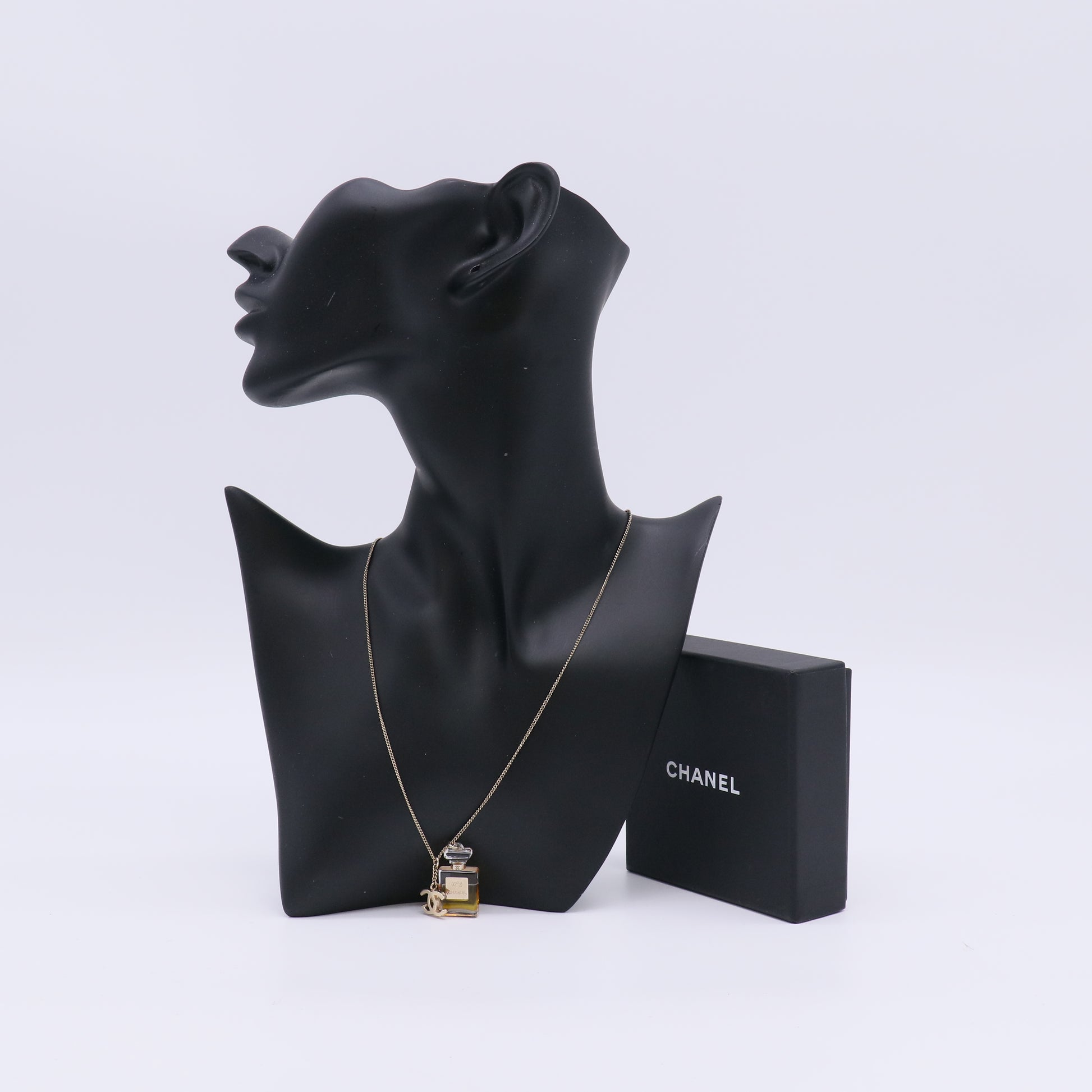 Chanel No. 5 Perfume Bottle Charm Necklace twins LDJ5542