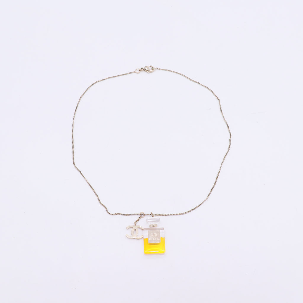 Chanel No. 5 Perfume Bottle Charm Necklace twins LDJ5542